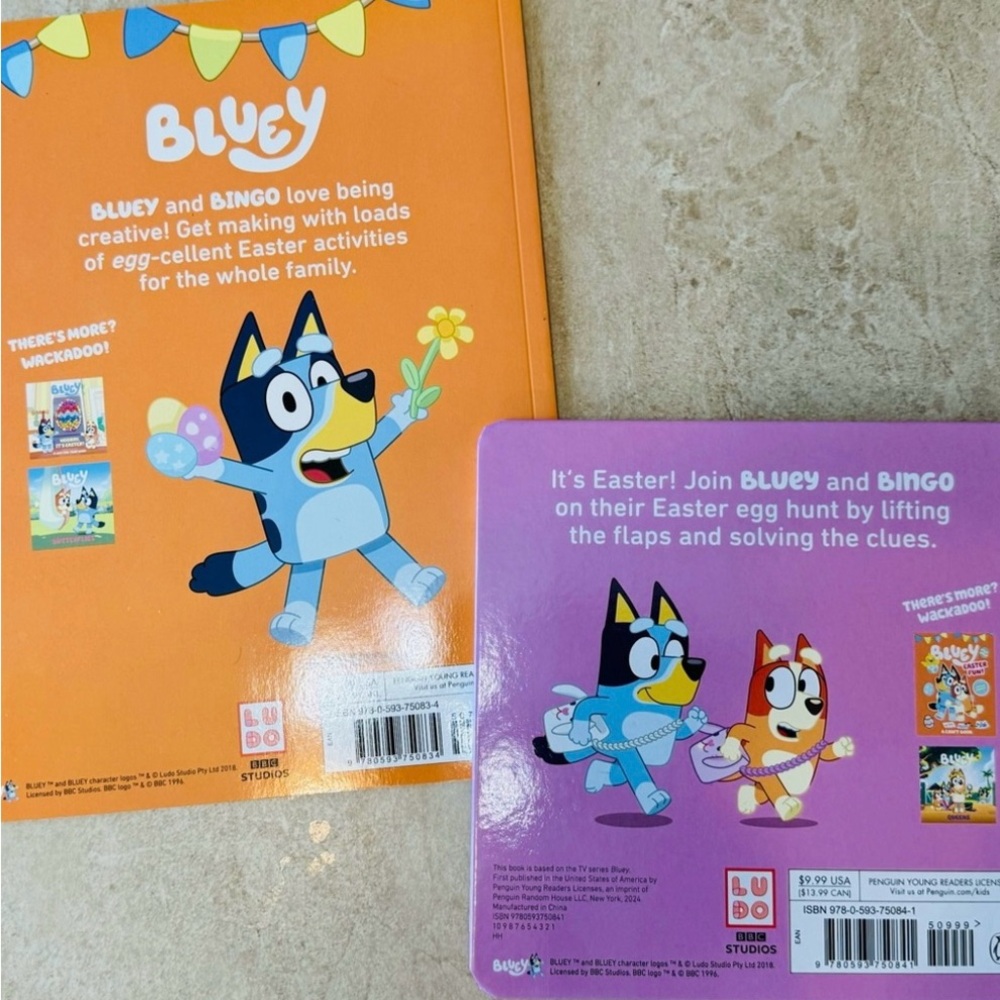 Bluey Easter Bundle-Bluey & Bingo Duo Stuffed Animals, Mum Figured, & Books - Picture 10 of 12